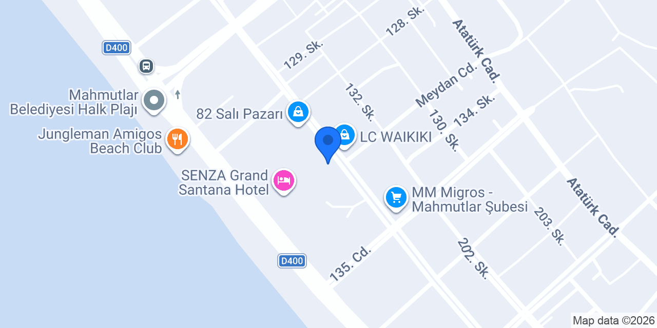 Akbank Mahmutlar Şubesi konumu
