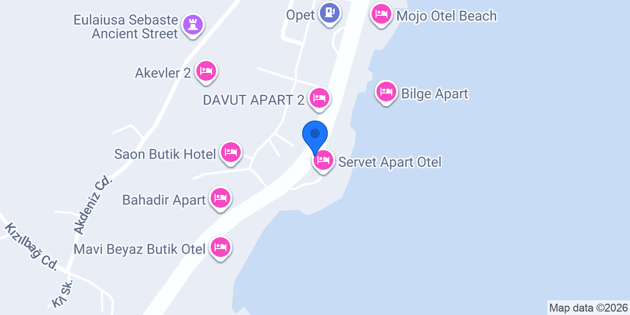 Meltem apart otel konumu