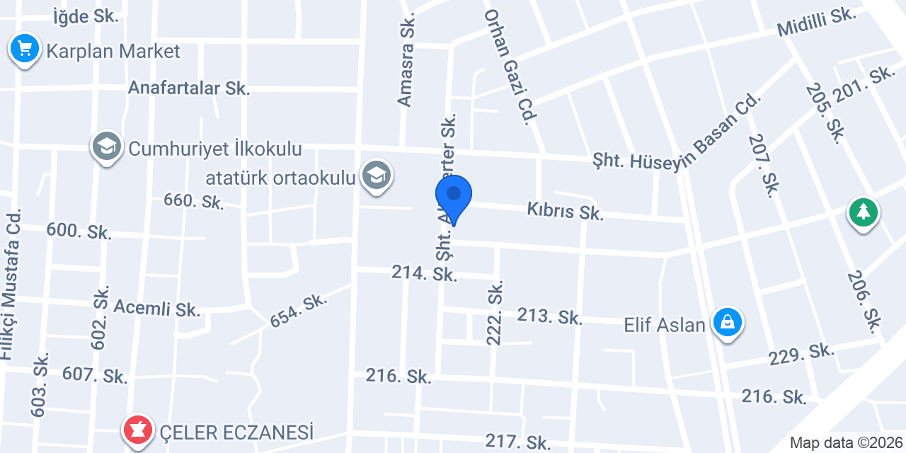 Erkoç Pide Fırını konumu