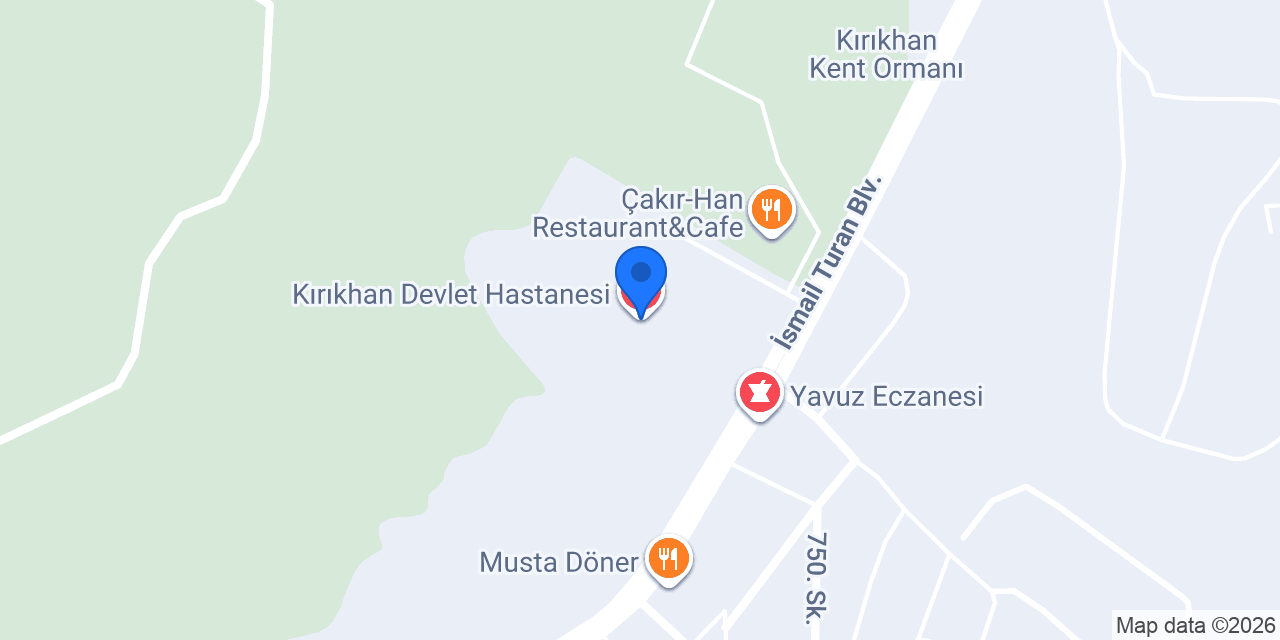 Kırıkhan Devlet Hastanesi konumu