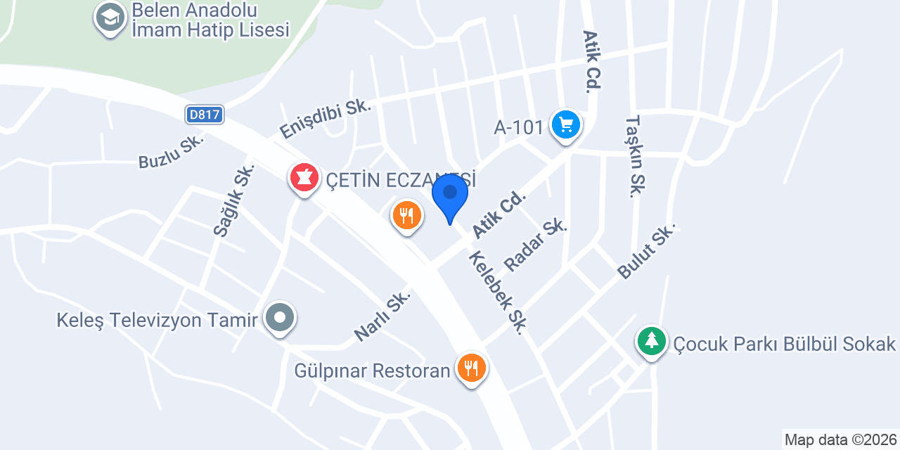 Bulut Döner Salonu konumu