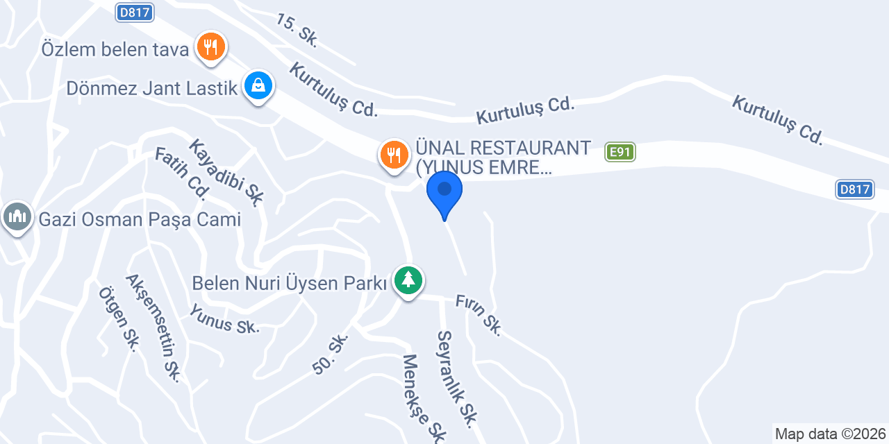 ÖZVADi Aile Cay Bahcesi Lokanta konumu