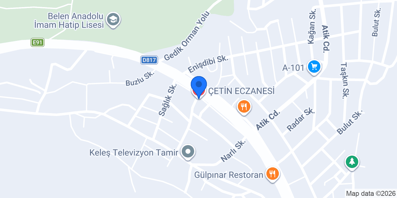 ÇETİN ECZANESİ konumu