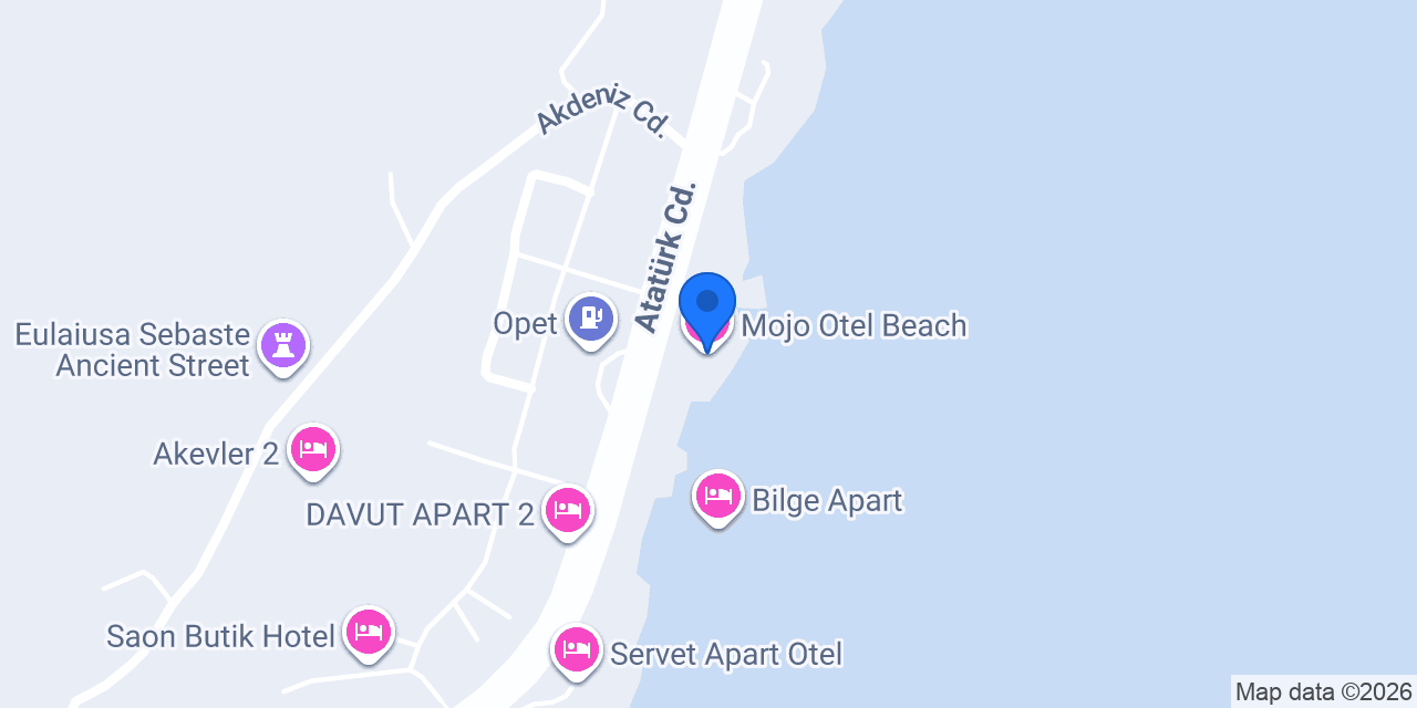 Mojo Otel Beach konumu