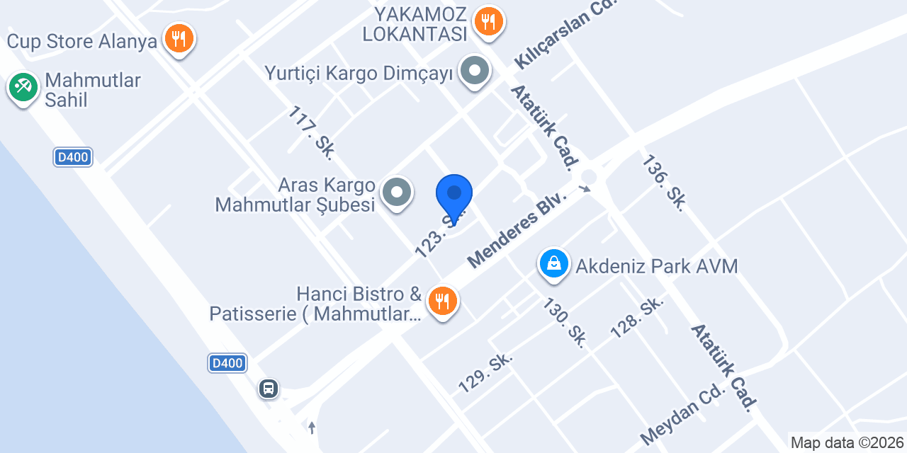 Diş Hekimi Metin Öksüz konumu