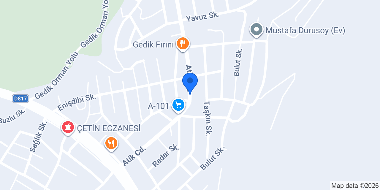 Beyza Piliç Gedik Şubesi konumu