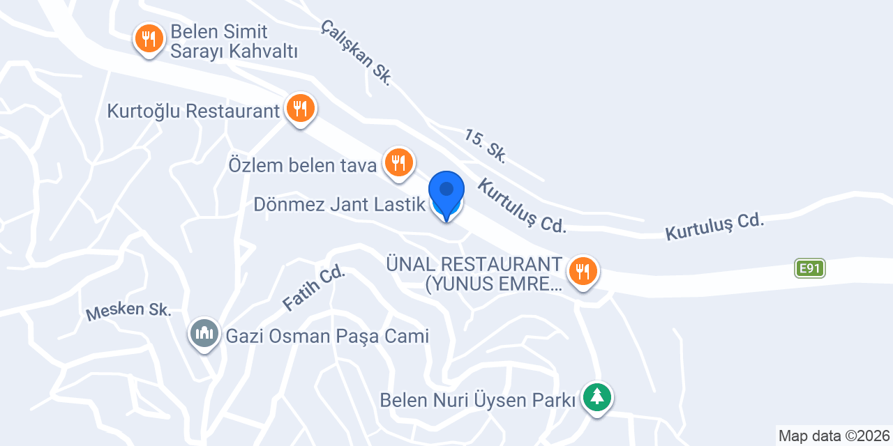 Dönmez Jant Lastik konumu