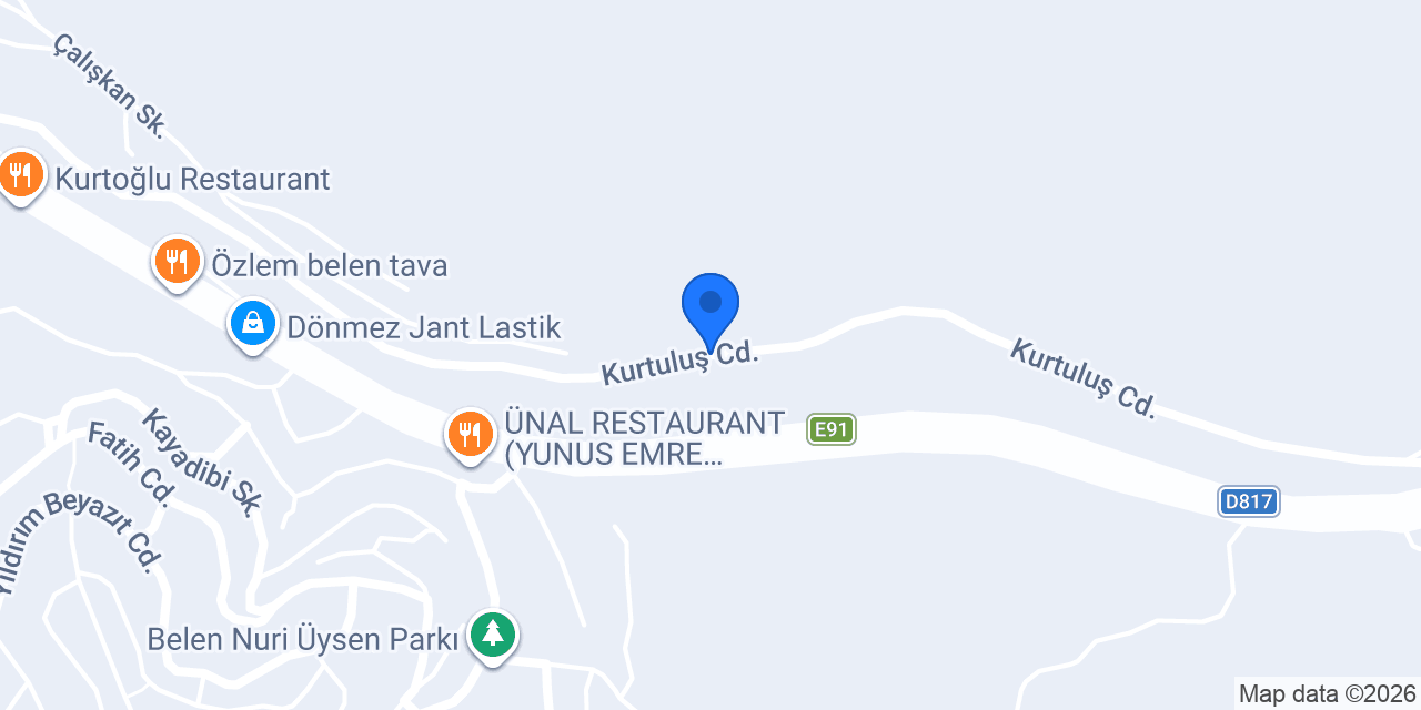 özden oto kiralama konumu