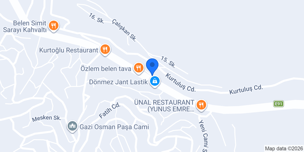Lastikçim konumu