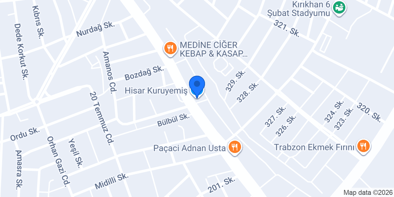 Hisar Kuruyemiş konumu