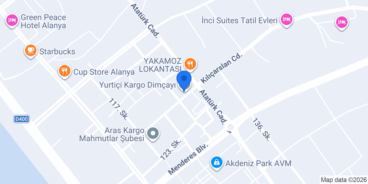 Yurtiçi Kargo Dimçayı konumu