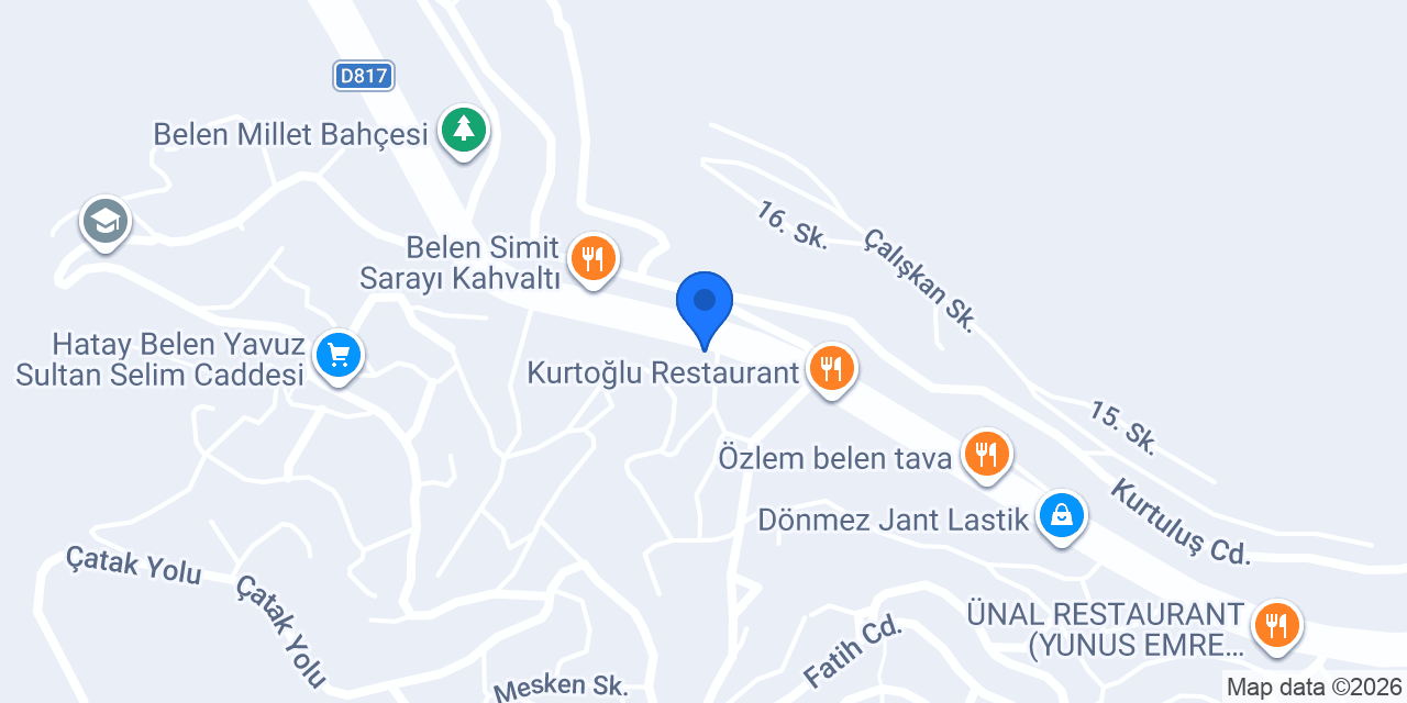 Belen İlçe Sağlık Müdürlüğü konumu