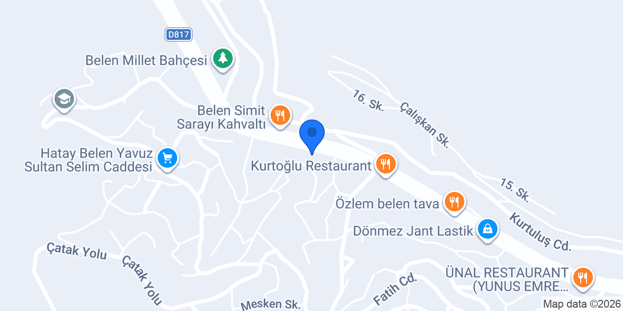 Lezzet Künefe Belen konumu