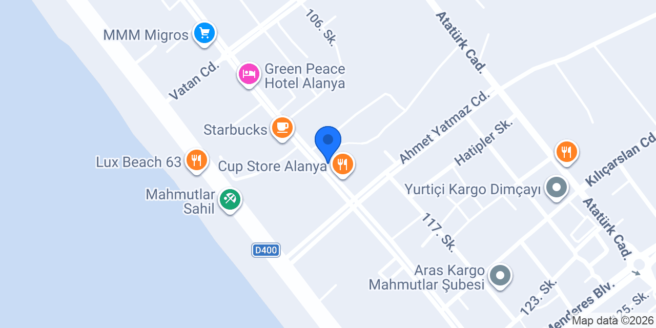 Çınar Cafe konumu