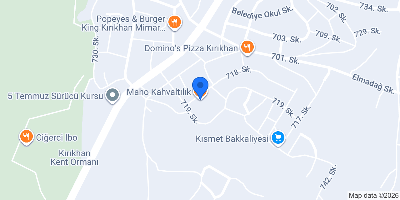 Maho Kahvaltılık konumu