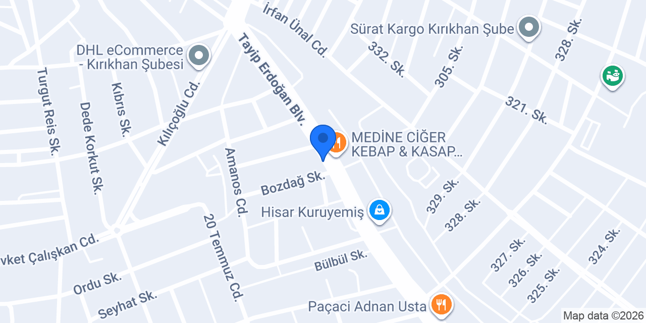 Yılmazlar Ekmek Fırını konumu
