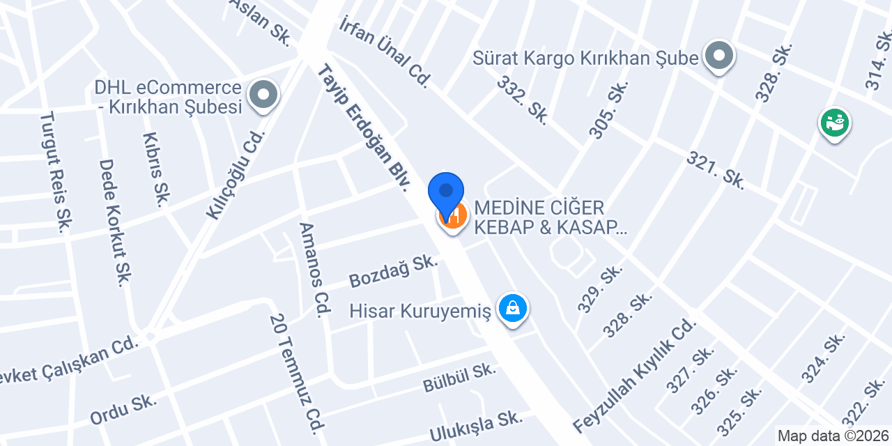 İtimat kasap konumu
