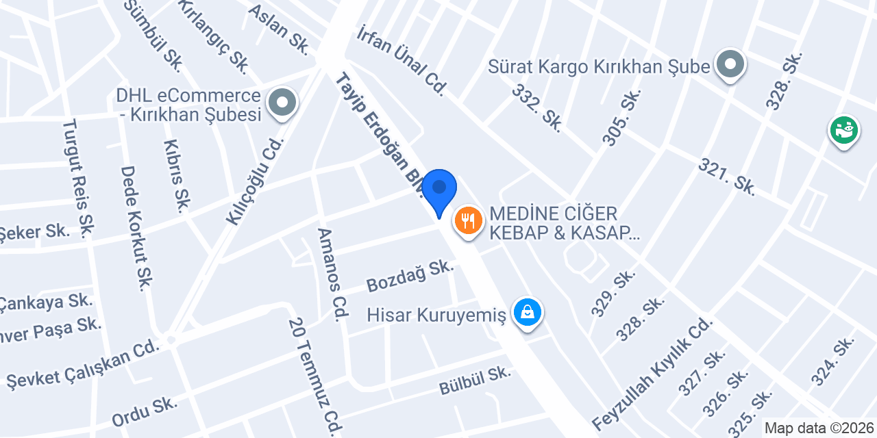 Ergaz Tüp Bayi konumu