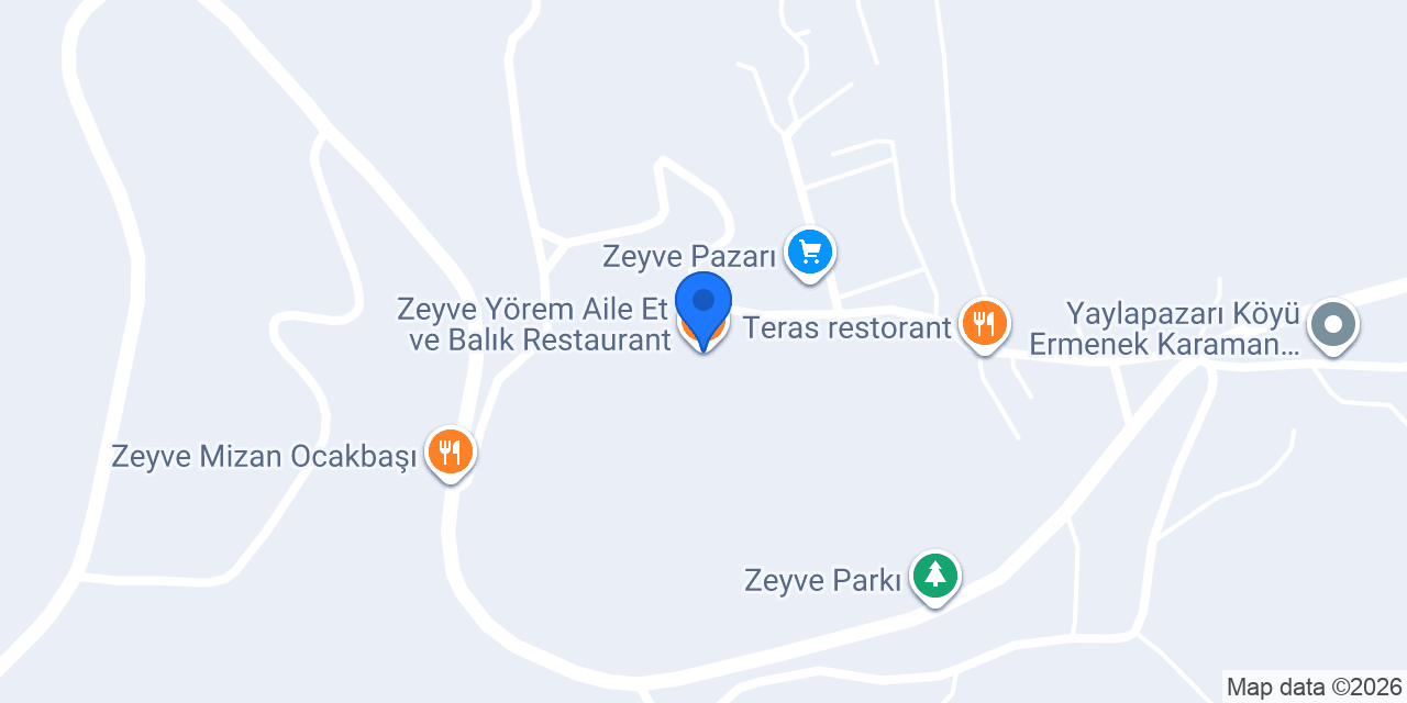 Zeyve Yörem Aile Et ve Balık Restaurant konumu
