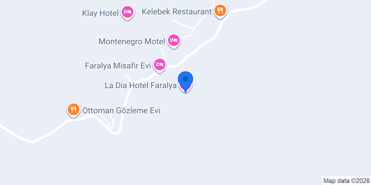 La Dia Hotel Faralya konumu