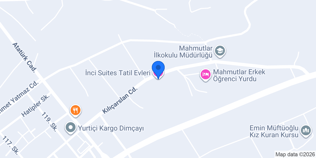 İnci Suites Tatil Evleri konumu