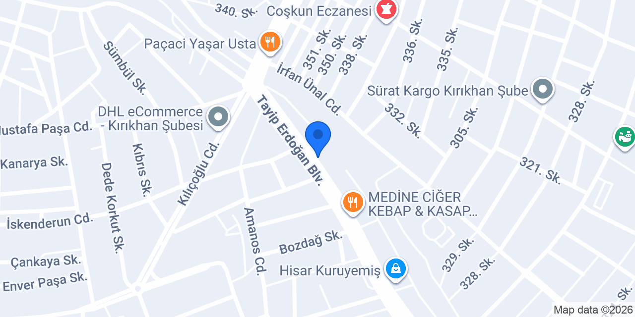 Hepsijet kargo kırıkhan şubesi konumu