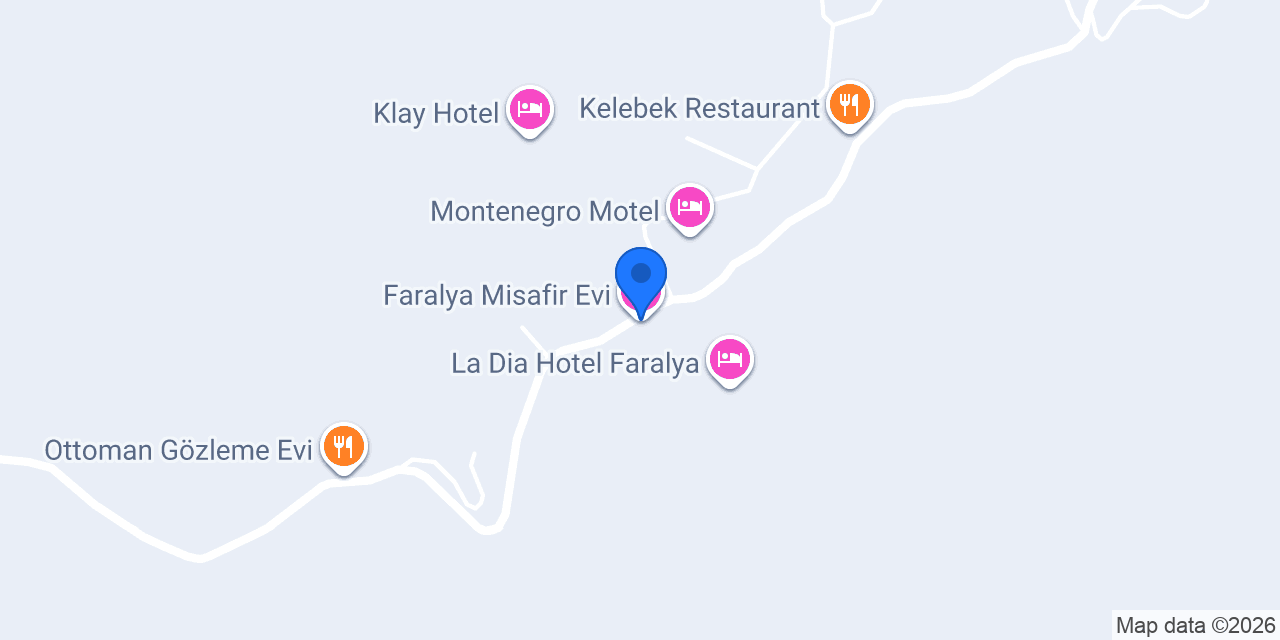 Faralya Misafir Evi konumu