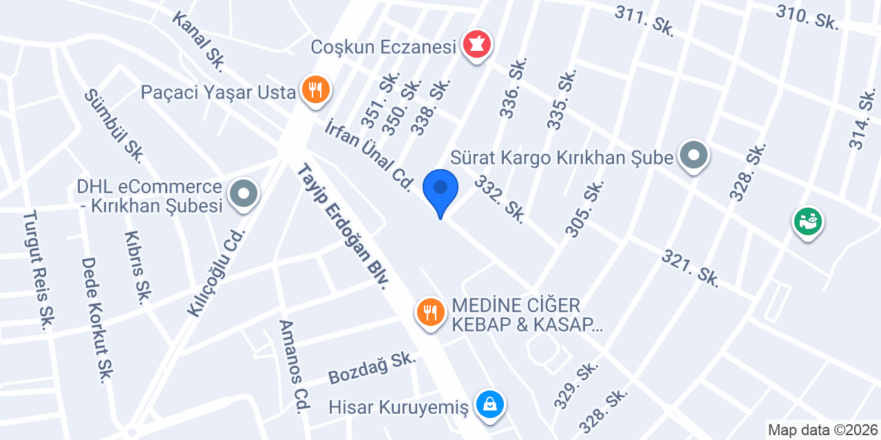 Cansa oto galeri konumu
