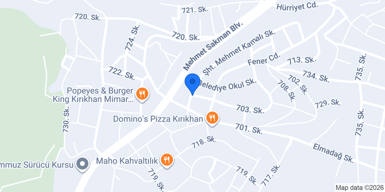 Defne Dekorasyon konumu