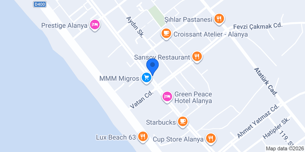 Özgüven Rent Acar konumu