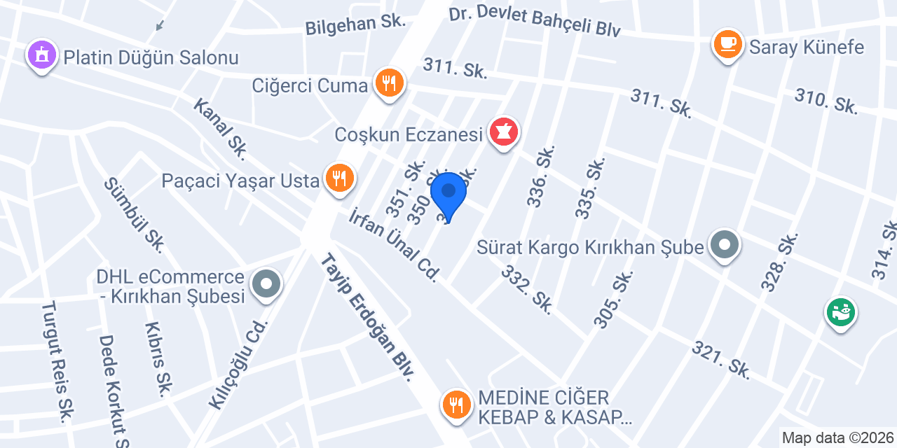 Kırıkhan Dıș kliniğe konumu