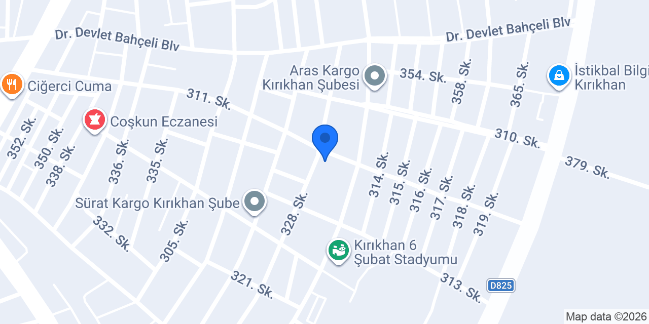 Kırıkhan Ünal Döşeme konumu