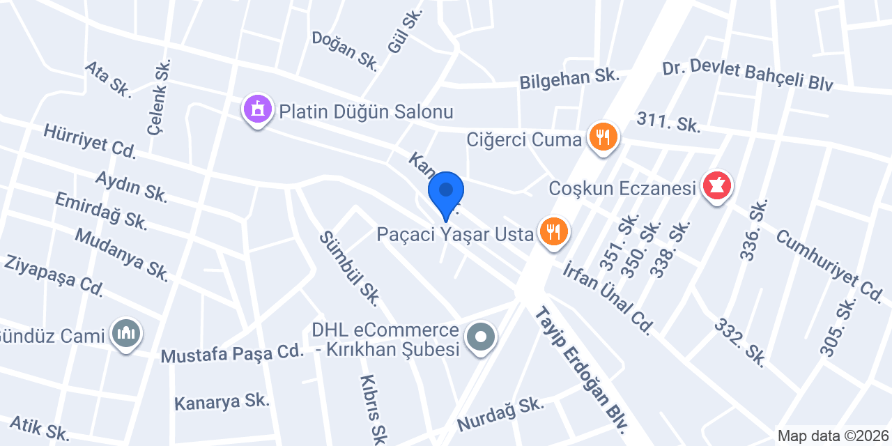 KIRIKHAN ÇİÇEKÇİLİK konumu