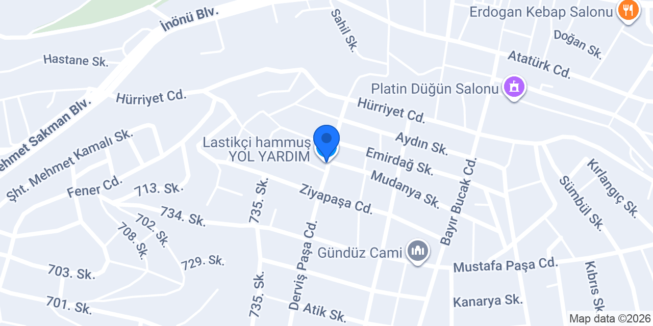 Lastikçi hammuş YOL YARDIM konumu
