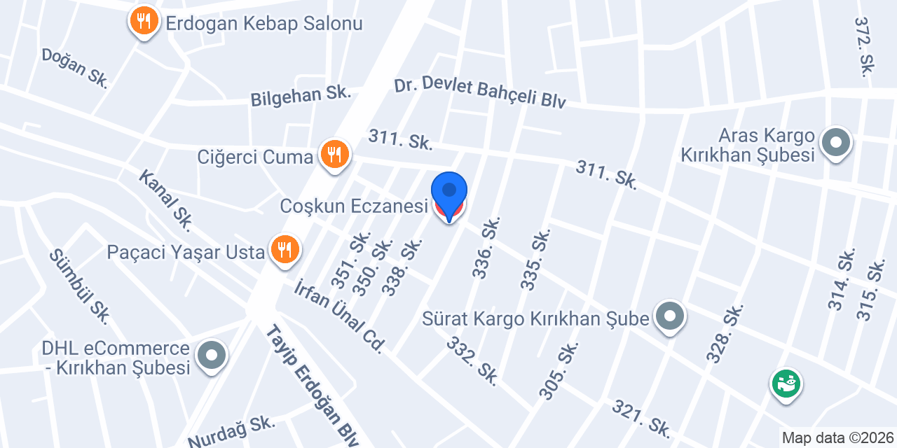 Coşkun Eczanesi konumu