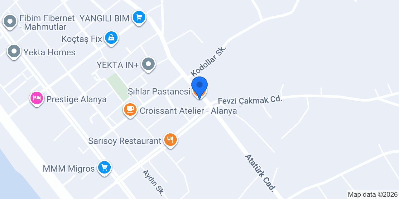Şıhlar Pastanesi konumu