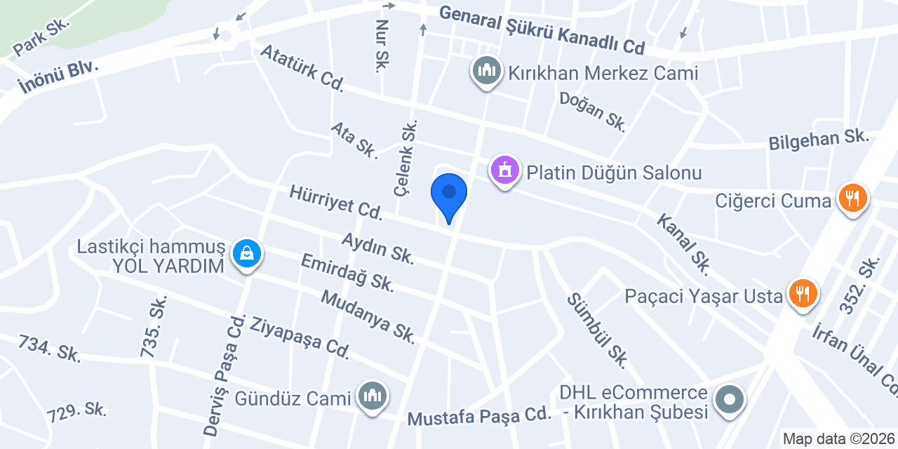 AKYÜREK KARDEŞLER TESİSAT konumu