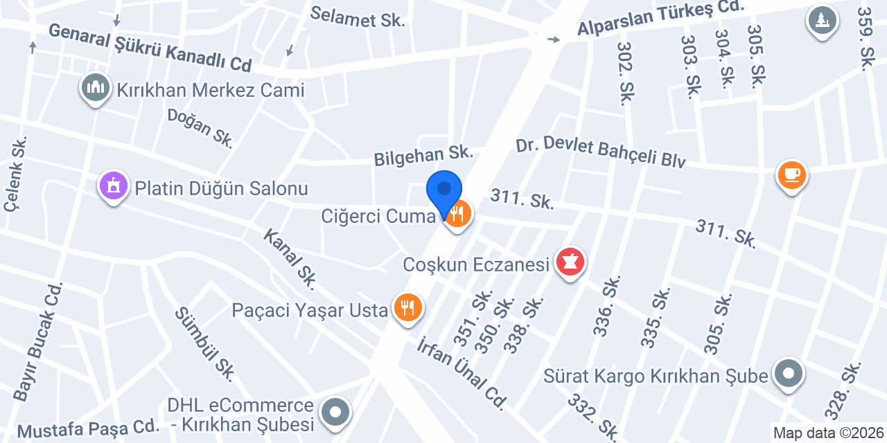 CİĞERCİ ALİ USTA konumu