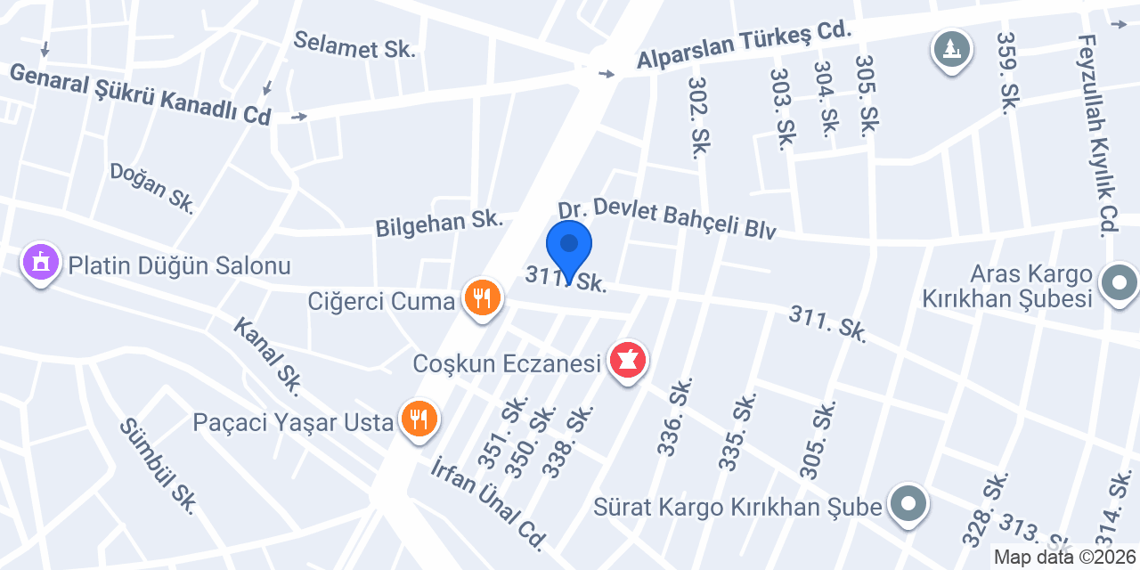 KIRIKHAN DİŞ KLİNİĞİ konumu