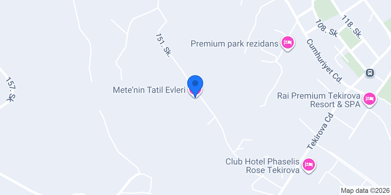 Mete’nin Tatil Evleri konumu