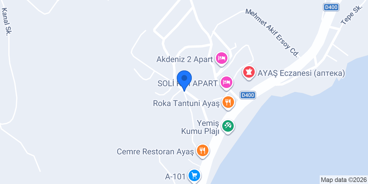Serkan Apart & pansiyon konumu