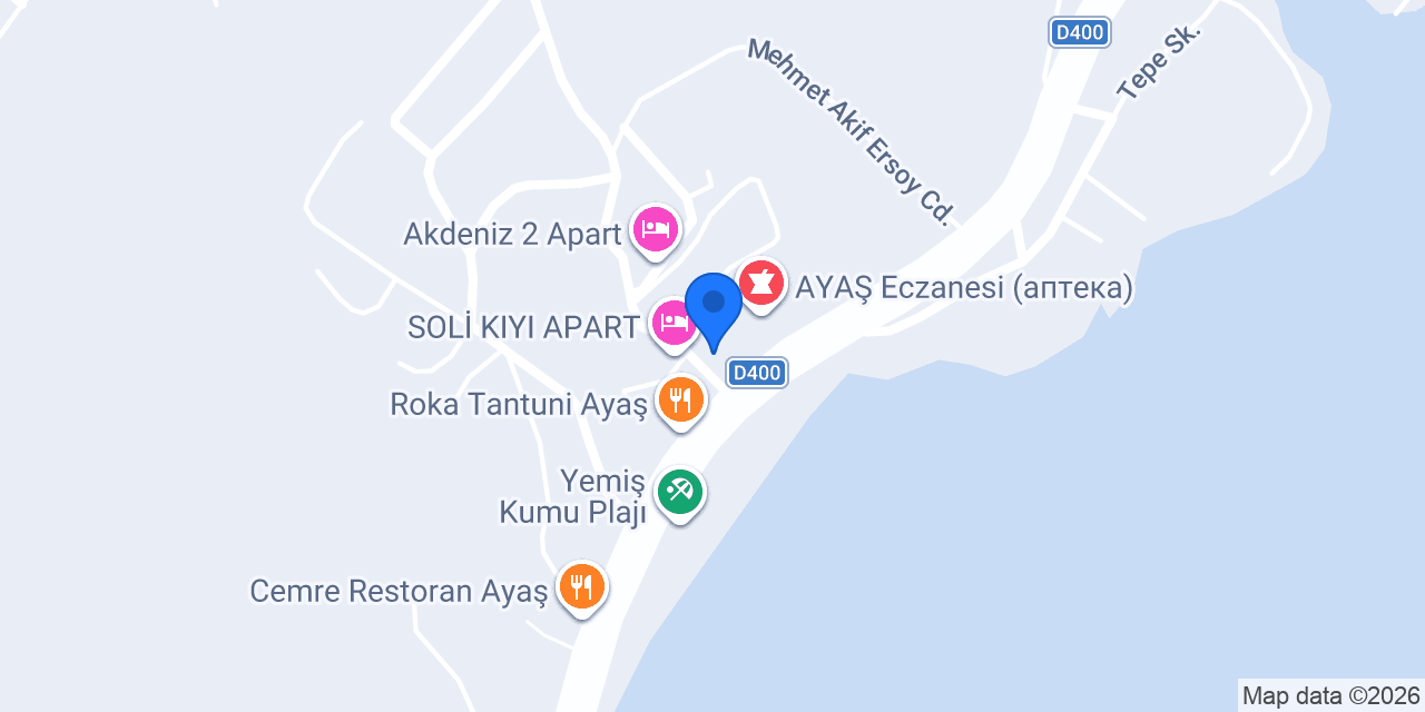 ROSE APART PANSİYON konumu