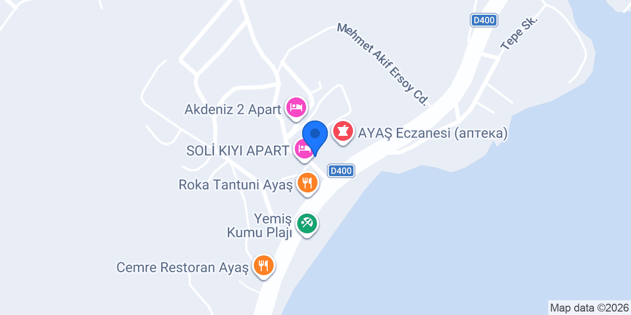 SERVET APART YEMİŞKUMU konumu
