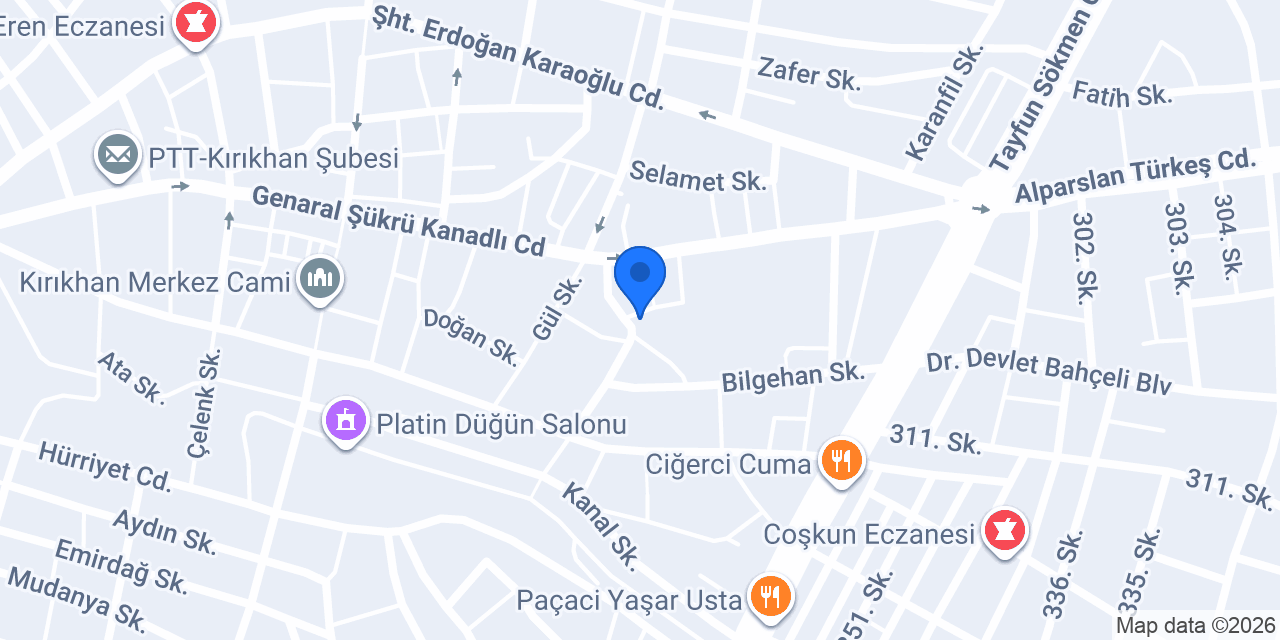 Durmaz Elektrik kirikhan konumu