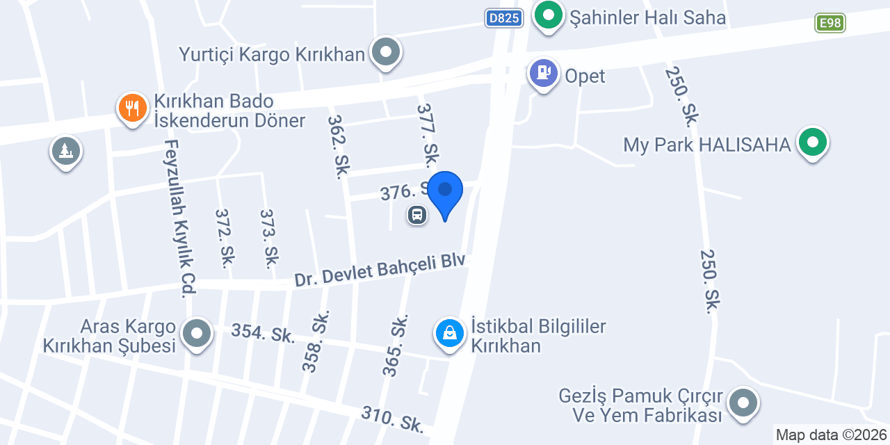 KIRIKHAN METRO TURİZM konumu