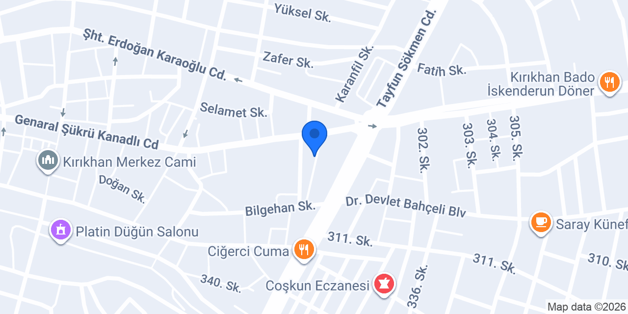 kırıkhan gazete ve matbaa konumu
