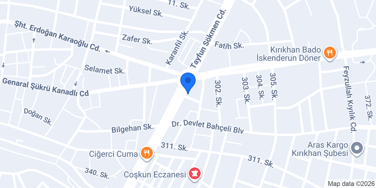 Tatarlar Süpermarket konumu