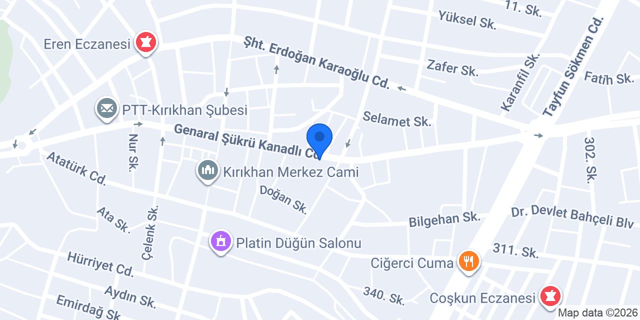 Jakamen Kırıkhan konumu