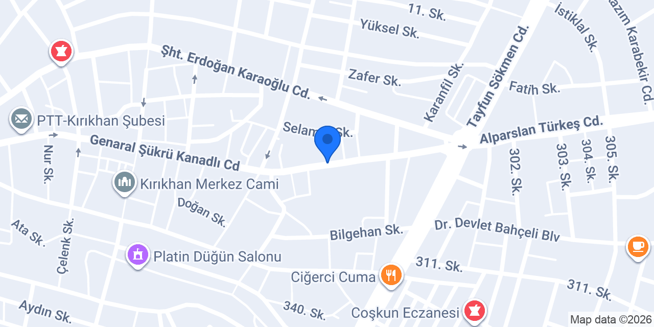 Kırıkhan Kırtasiye konumu