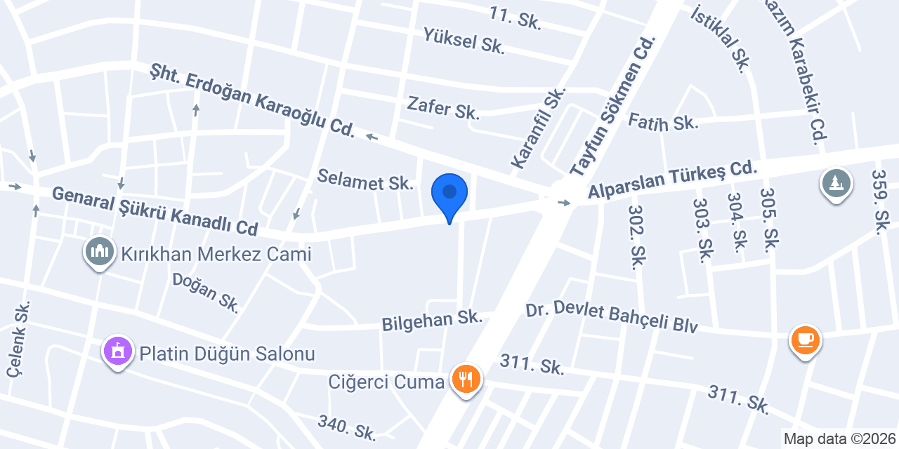 ELİT BAKLAVA LOVE KIRIKHAN konumu